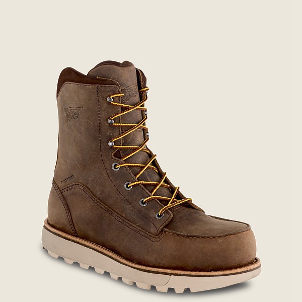 Bottes de Sécurité Red Wing - Traction Tred Lite - 8-Inch Waterproof Toe - Kaki - Homme 675RHZYMB